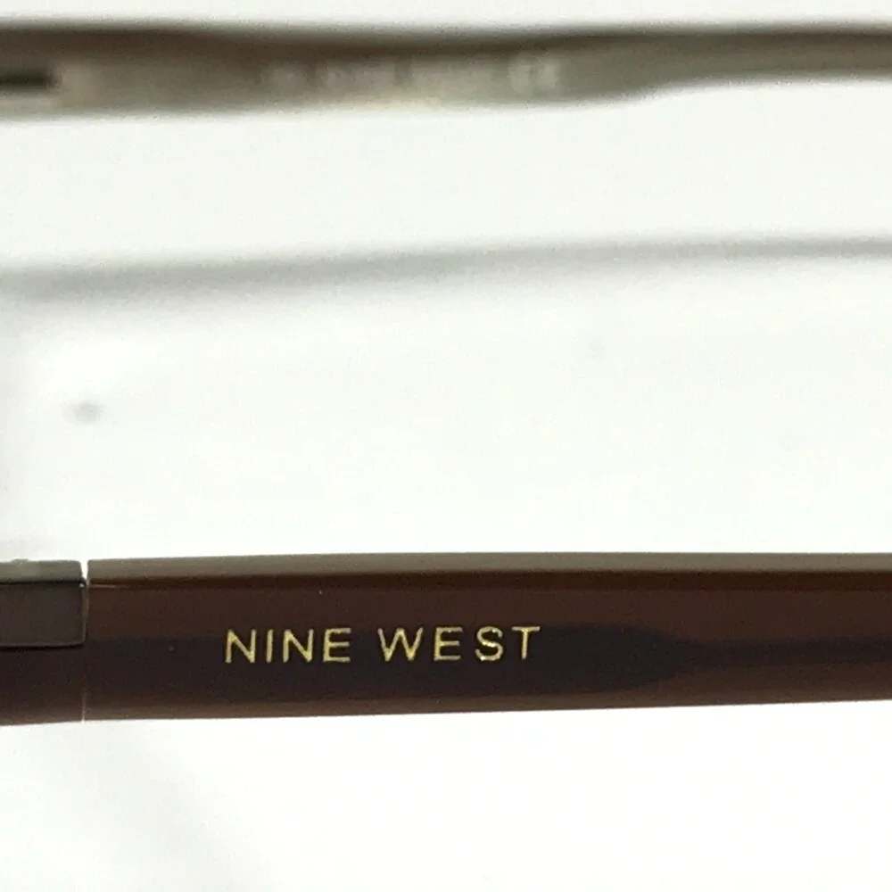 Nine West Eyeglasses Frames NW416 0CU2 Brown Rectangular Half Rim 51-18-130